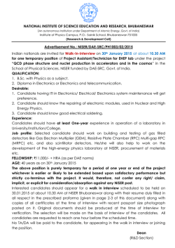 PF/Tech. in Physics: DAE-SRC(PH1003)