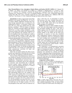 Core, Atmosphere, Mantle, Phobos, and Surface - USRA