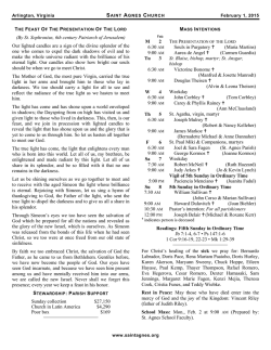 Bulletin - Saint Agnes Church
