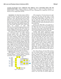 ACCESS PLANETARY DATA THROUGH THE ORBITAL DATA