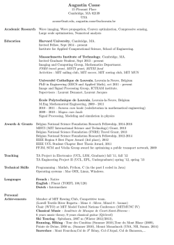 Resume - Augustin Cosse