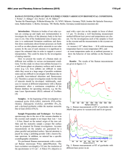 Raman Investigations of Iron Sulfides Under - USRA