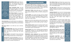 Sunday Bulletin - Whitnel Pentecostal Holiness Church