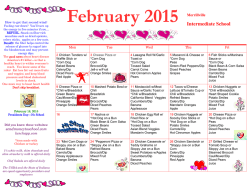 Whats on the menu - Merrillville Community School