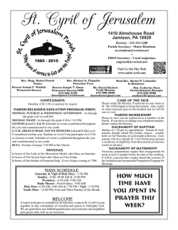 St. Cyril of Jerusalem - John Patrick Publishing Company