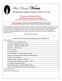 Weekly NEWSLETTER - First Parish Unitarian Universalist Church