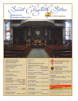 Current Bulletin - St Elizabeth Seton