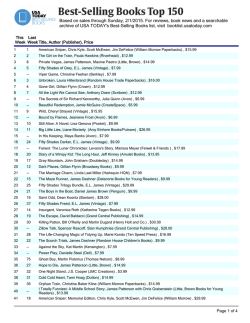 Booklist - USA Today