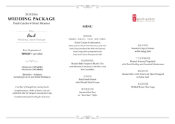 WEDDING PACKAGE - Peach Garden Catering