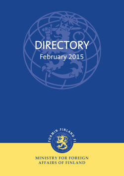 DIRECTORY - Ulkoasiainministeri&ouml;