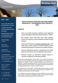 ASX RELEASE - Birimian Gold Limited