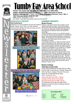 Newsletter - Tumby Bay Area School