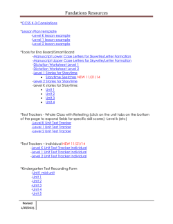 Fundations Resources - The Syracuse City School District