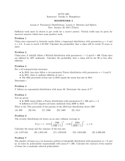 ACTS 4304 Instructor: Natalia A. Humphreys HOMEWORK 2 Lesson
