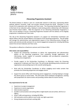 Chevening Programme Assistant
