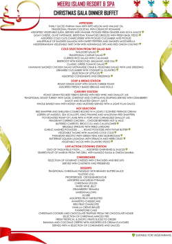 Christmas Eve Gala Dinner Buffet