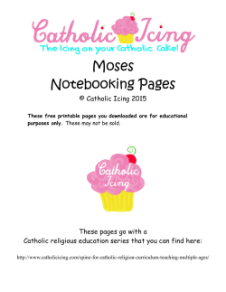 Tell Me About The Catholic Faith Notebook Pages