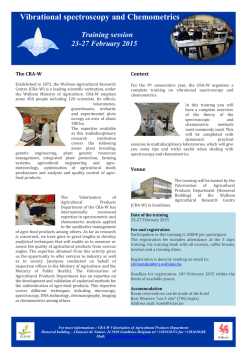 Vibrational spectroscopy and Chemometrics