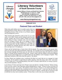 February 2015 - Literacy Volunteers of South Sarasota County
