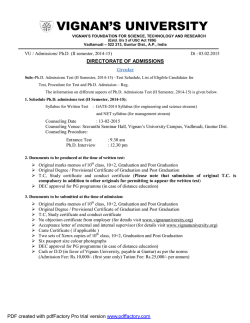 Ph.D Sem-II Eligible List 03.02.2015