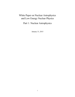 Nuclear Astrophysics - Low Energy Community Meeting