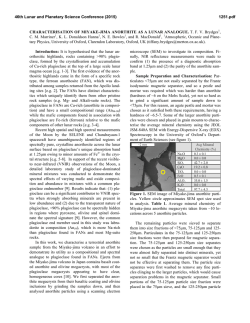 CHARACTERISATION OF MIYAKE-JIMA ANORTHITE AS A LUNAR