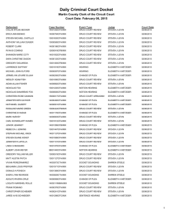 Daily Criminal Court Docket