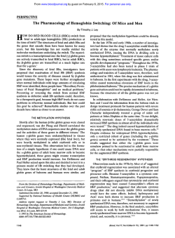 The Pharmacology of Hemoglobin Switching: Of Mice and Men