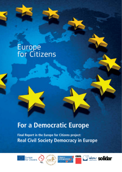 For a Democratic Europe