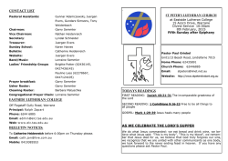 CONTACT LIST Eastside Lutheran College BULLETIN NOTICES