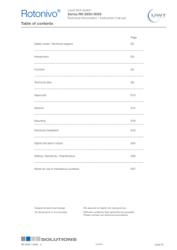 Technical information