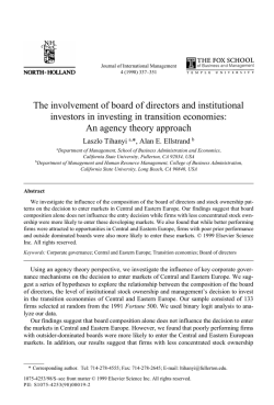 The involvement of board of directors and institutional