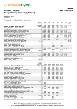Service Swansea - Rhossili 118 (SWCO118)