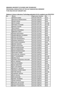 mbarara university of science and technology provisional graduation