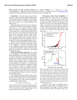 HOW MUCH OF THE MANTLE MELTS IN A GIANT IMPACT? S. T.