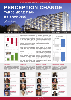 PERCEPTION CHANGE - International Agenda Setting Conference