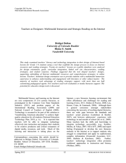 Multimodal immersion and strategic reading on the internet