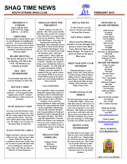 Newsletter - South Strand Shag Club