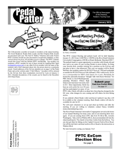 Pedal Patter - January 2015 - Potomac Pedalers Touring Club