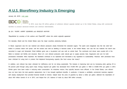 A U.S. Biorefinery Industry Is Emerging 27-01-2015