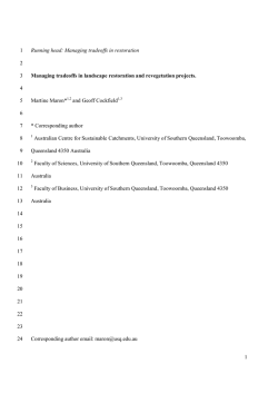 1 Running head: Managing tradeoffs in restoration 1 2