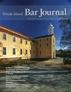 Rhode Island Bar Journal - Rhode Island Bar Association