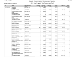 County - Department of Revenue and Taxation 2014 Real Property