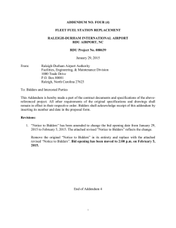 Addendum 4 - Raleigh-Durham International Airport