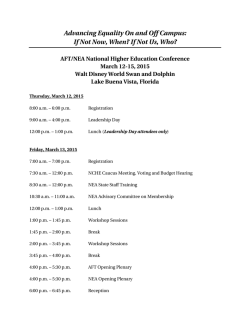 AFT/NEA Higher Education Conference agenda