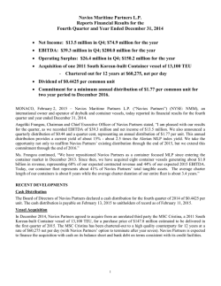 Navios Maritime Partners L.P. Reports Financial Results for the