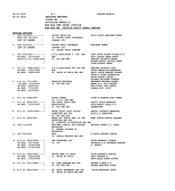 REGULAR MATTERS COURT NO. 1 (DIVISION