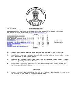 NOTES 1. Urgent mentioning may be made