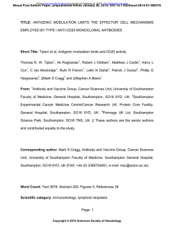 Page- 1 TITLE: ANTIGENIC MODULATION LIMITS THE