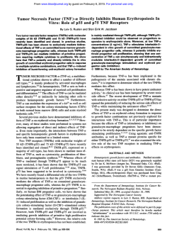 Tumor Necrosis Factor (TNF)-a Directly Inhibits